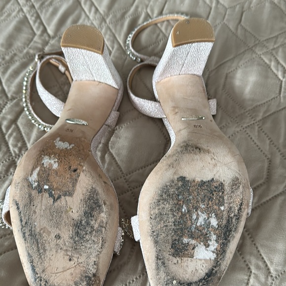 Badgley Mischka Crystal-Adorned Block Heel, Size 8.5 - Picture 3 of 5